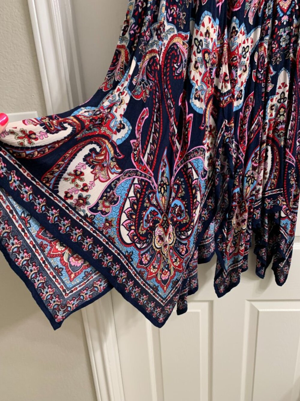 Bila Brand Women's Multi-Color Handkerchief Skirt, Size Large - Picture 2 of 4